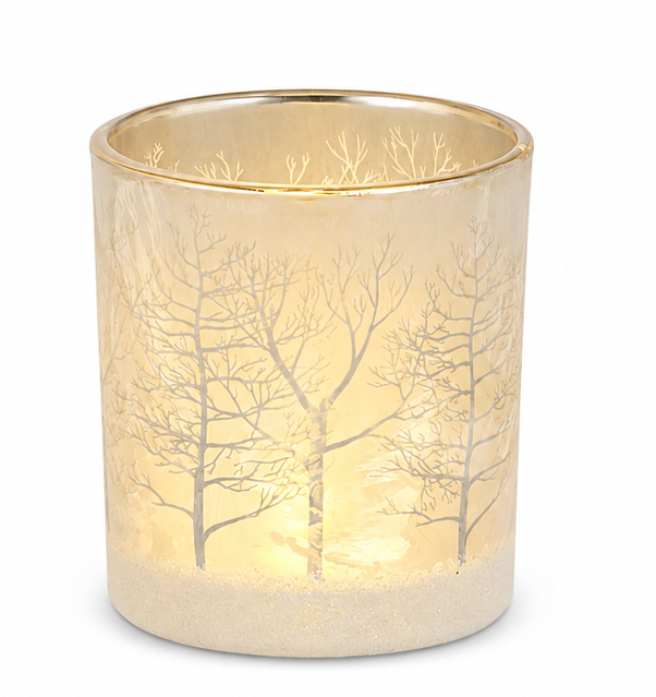 3" Snowy Forest Votive Holder