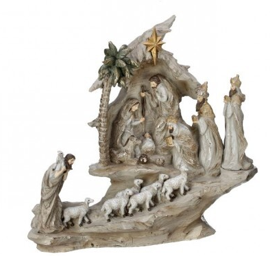 13.5" Stairway Nativity w/ Shepard's Herd