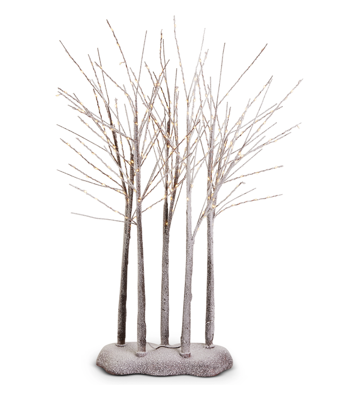 30" LED Snowy Forest Tree Grove