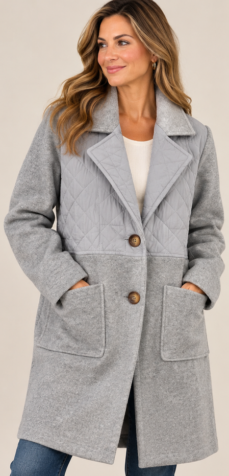 Winter Ridge Quilted Coat By: Mystree (2-Colors)