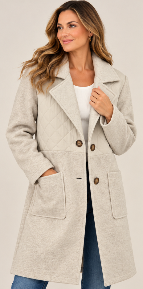 Winter Ridge Quilted Coat By: Mystree (2-Colors)