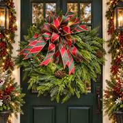 26" Mixed Evergreen Wreath w/ Bow