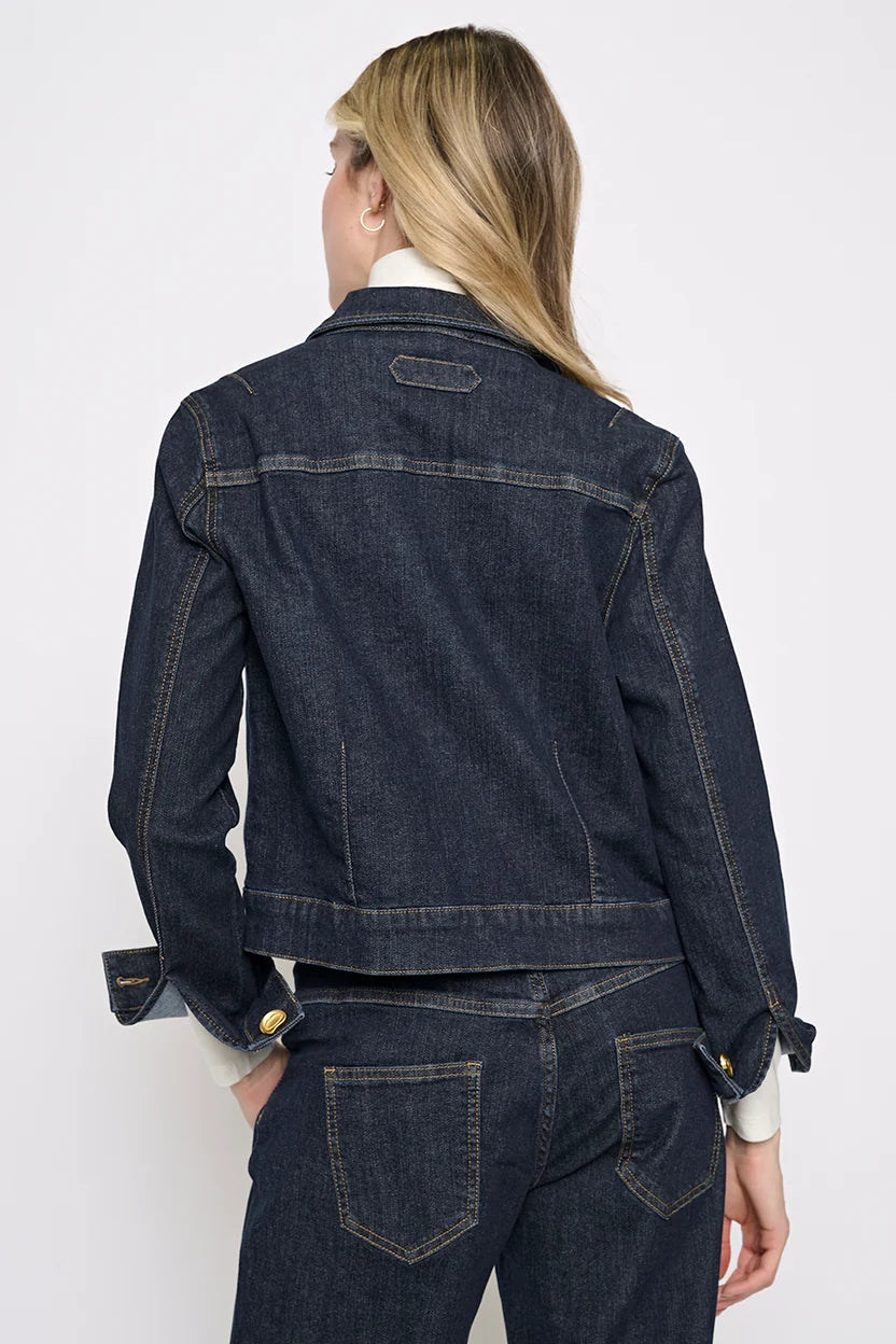 Gold Button Denim Jacket by: Picadilly