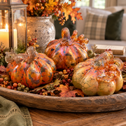 Glass Autumn Speckled Pumpkin (3-Styles)