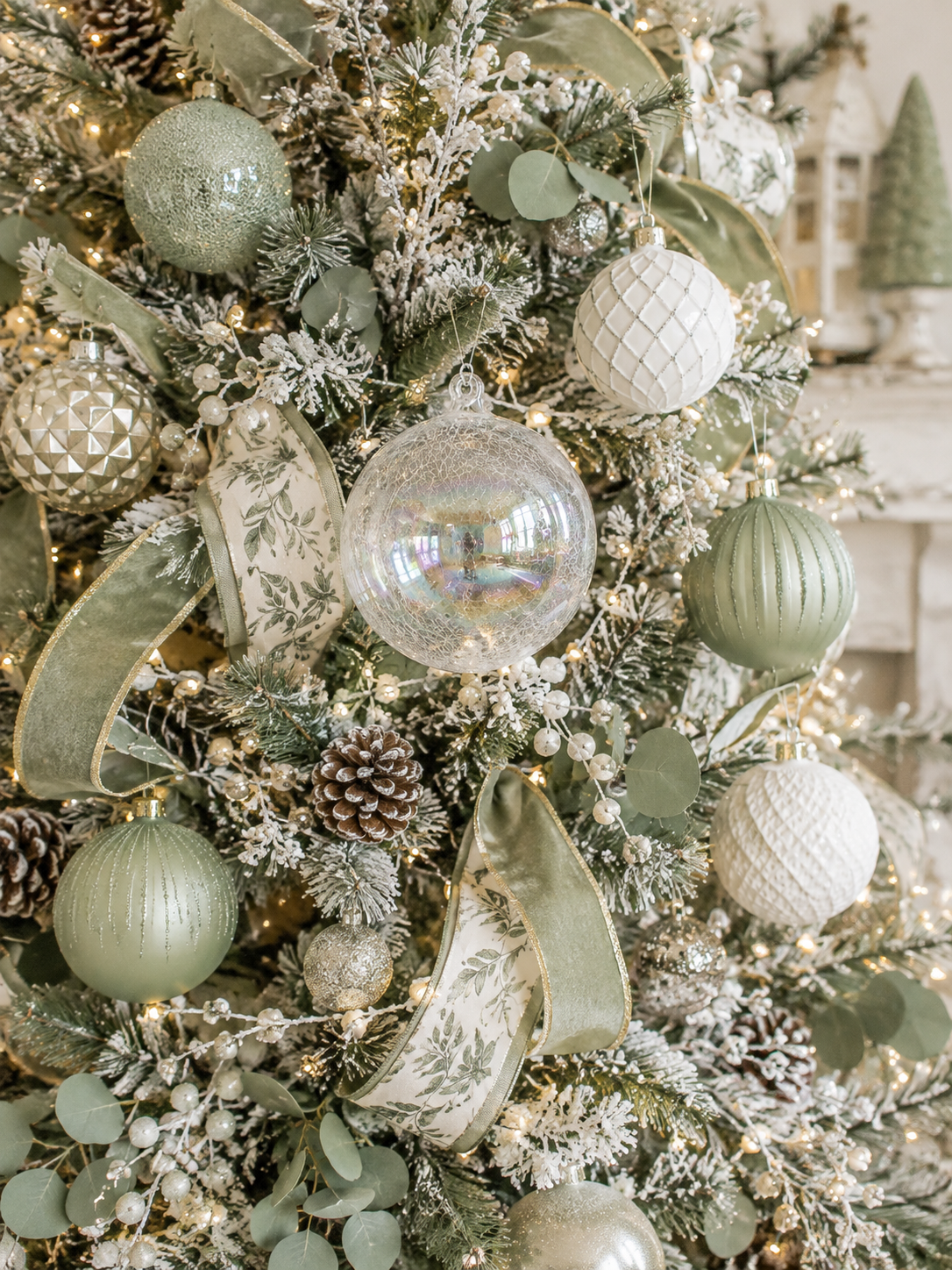 Iridescent Glass Ball Ornament (2 Sizes)
