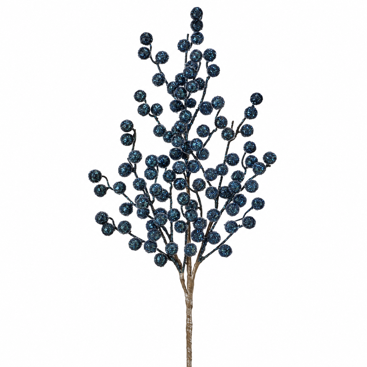 29" Blue Beaded Berry Spray