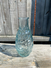 Blue Glass Textured Vase