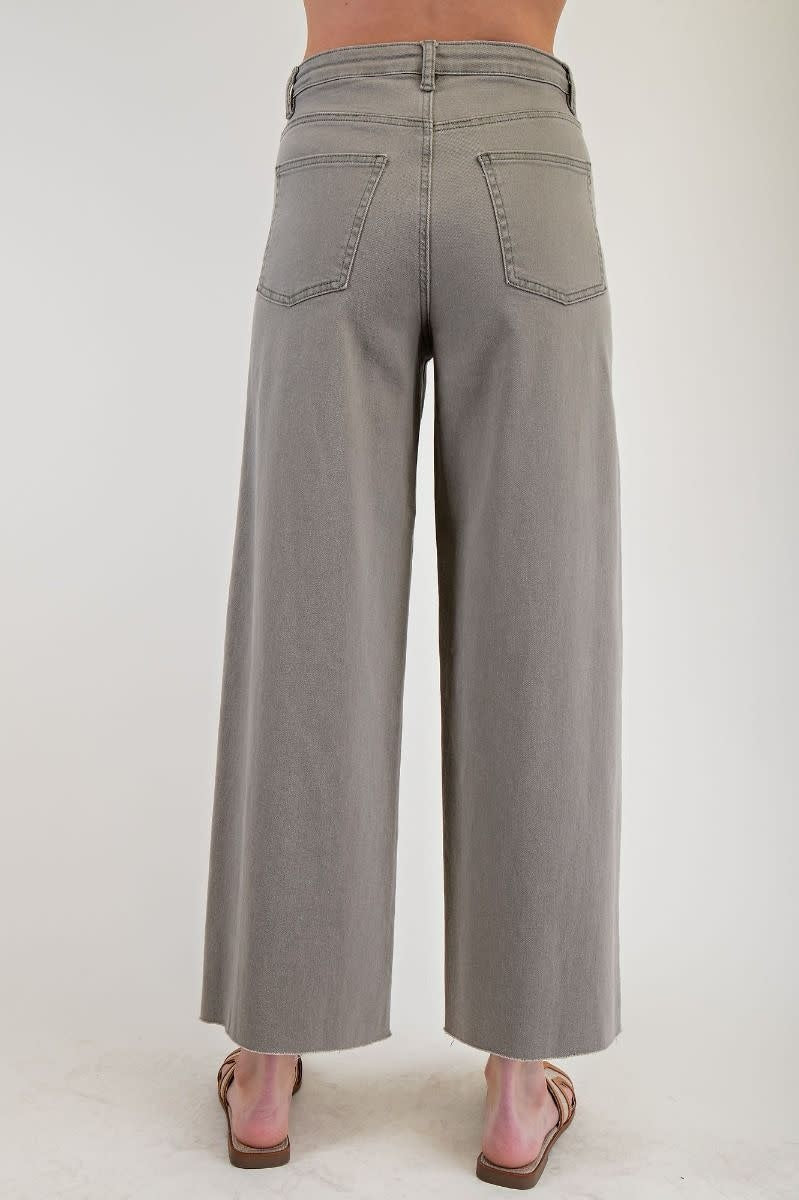High Rise Twill Pant By: Easel (6-Colors)