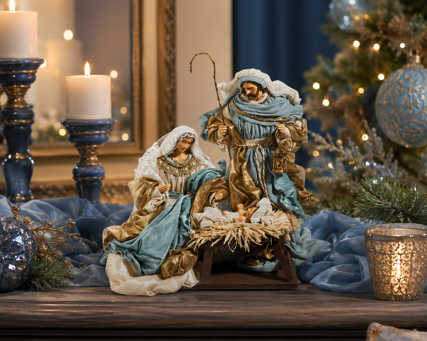15" One Piece Elegant Holy Family