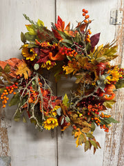 Custom Abundant Harvest Wreath