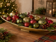 Gold Leaf Metal Centerpiece Tray