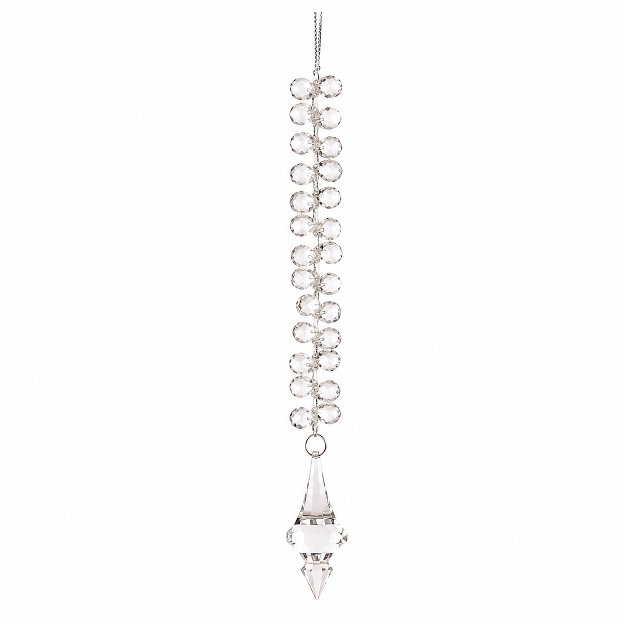 12" Crystal Beaded Drop Ornament