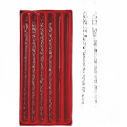 7.5" Set of 6 Glass Twist Icicles