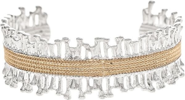 Twig Braid Chain Cuff Bracelet