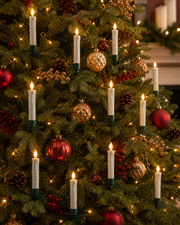 Set of 10 Clip On 5" Pearlescent Candles w/ Remote