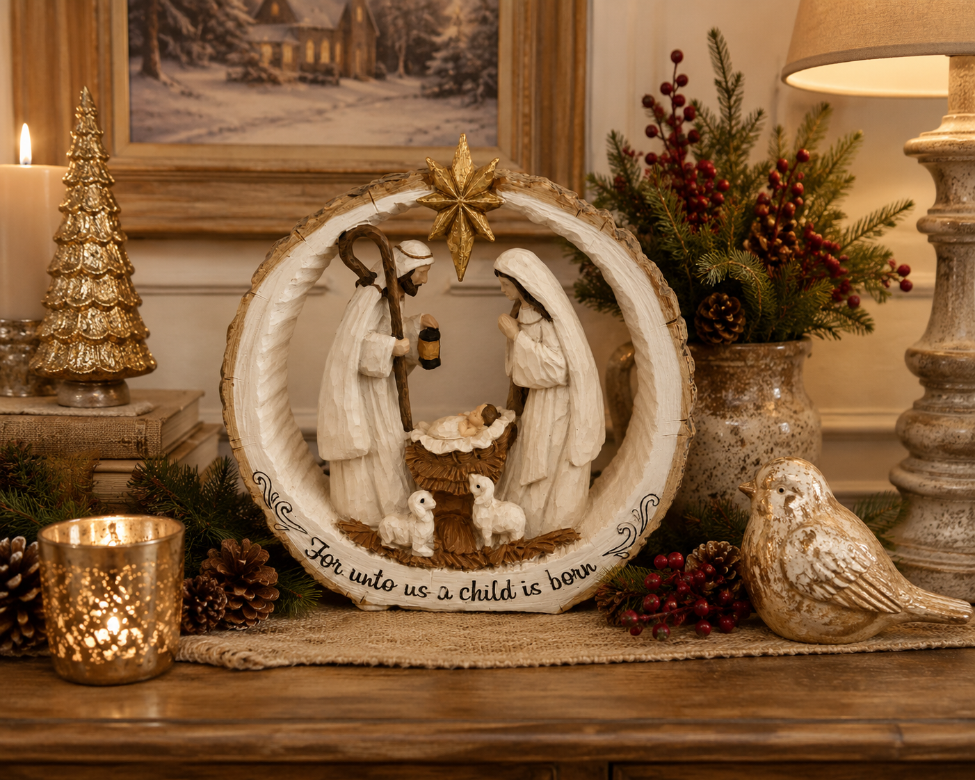 For Unto Us a Child is Born Nativity