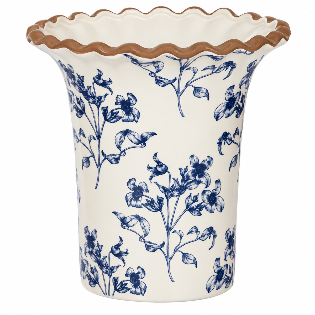 Scalloped Edge Floral Container (2 Sizes)