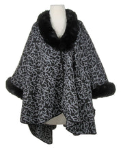 Fur Trimmed Wrap Cape