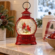 LED Small Cardinal Red Snow Globe