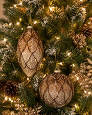 Glass Pinecone Ornament (2-Styles)