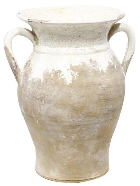 Stoneware Crackle Double Handled Vase