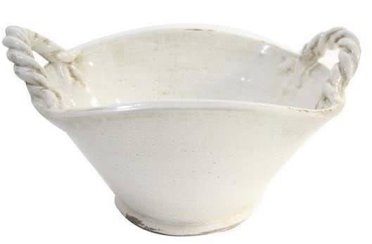 Hand Thrown White Stoneware Bowl