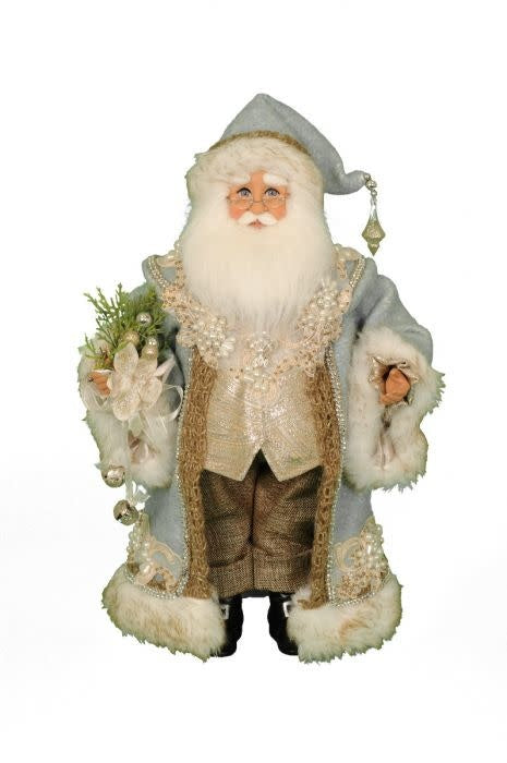 Karen Didion Tiffany Blue Santa