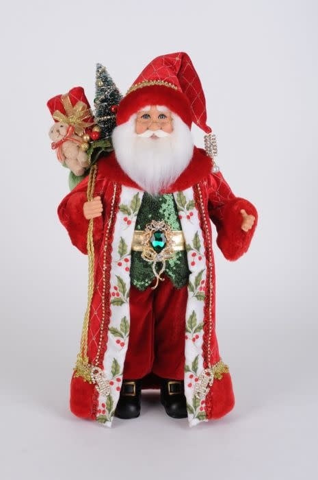 Karen Didion Lighted Holly Jolly Santa