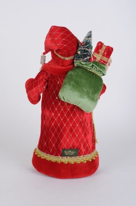 Karen Didion Lighted Holly Jolly Santa