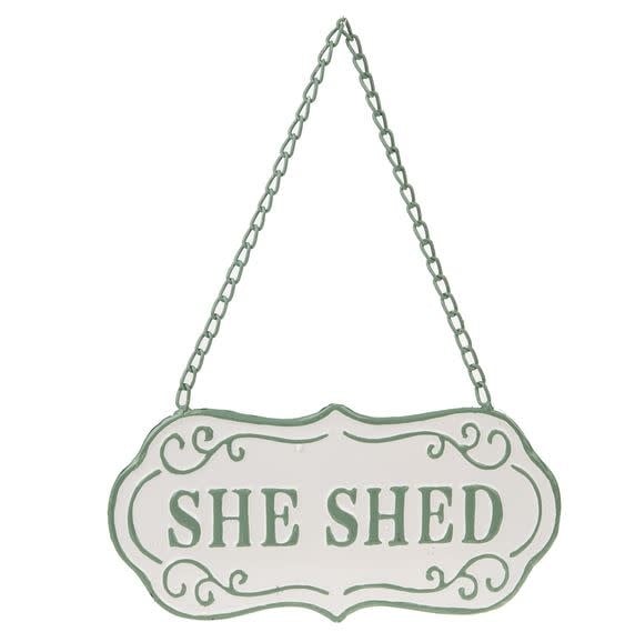 Metal Hanging She Shed Sign (4-Colors)