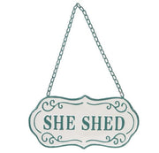Metal Hanging She Shed Sign (4-Colors)