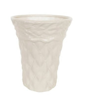 White Ceramic Textured Vase