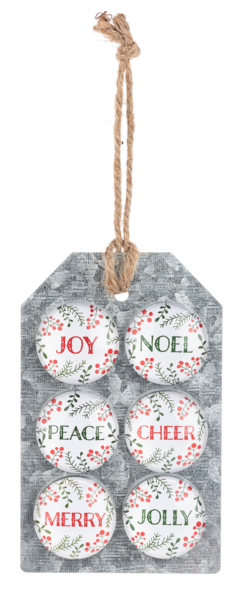 Set of 6 Holiday Magnets (3 Styles)