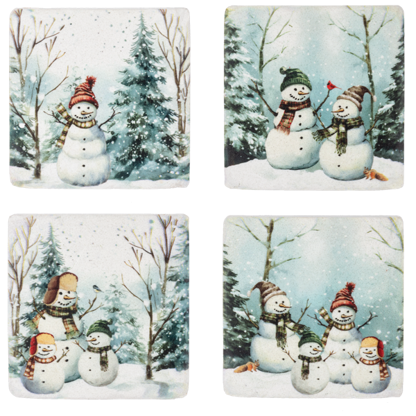 Set of 4 Snowy Day Coasters
