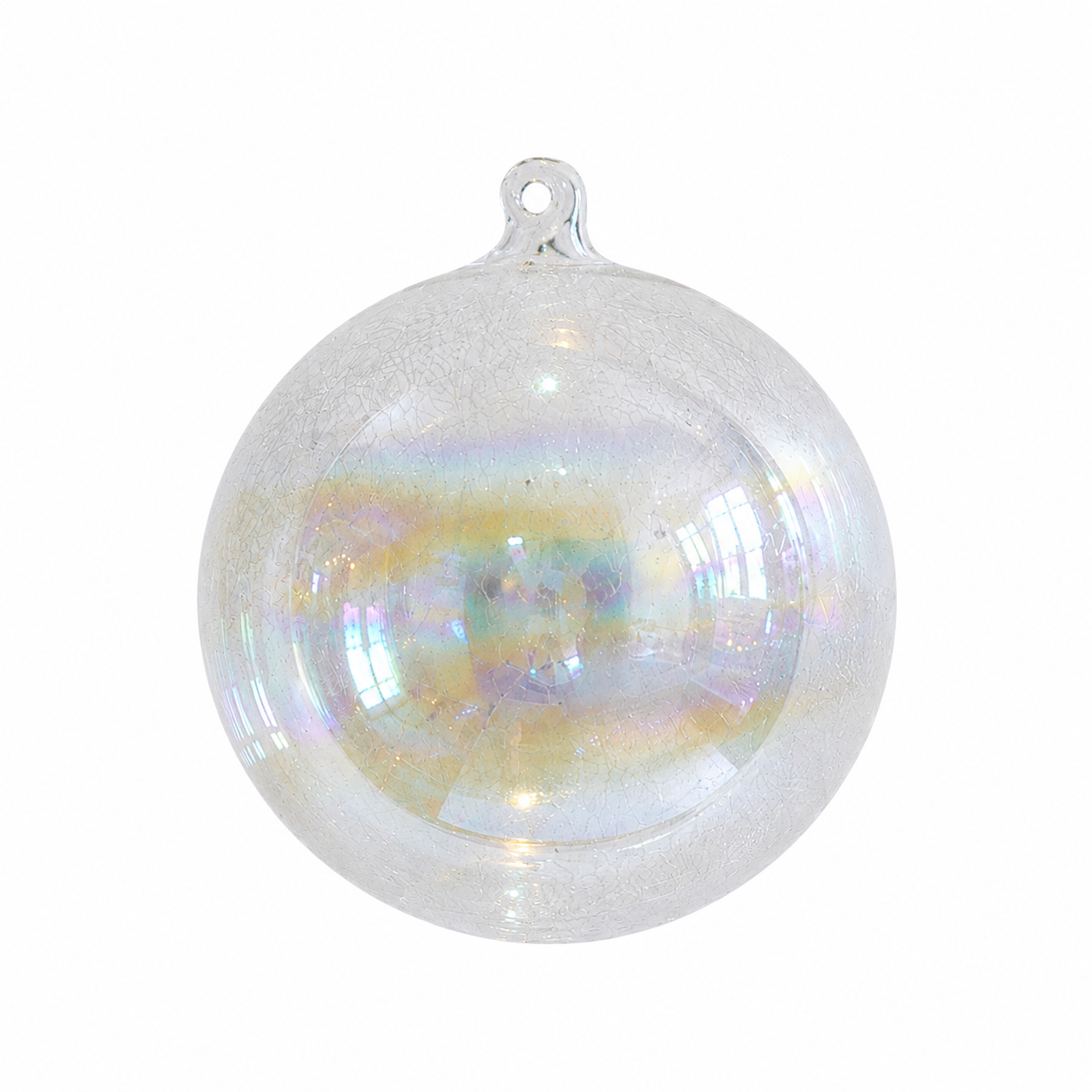 Iridescent Glass Ball Ornament (2 Sizes)