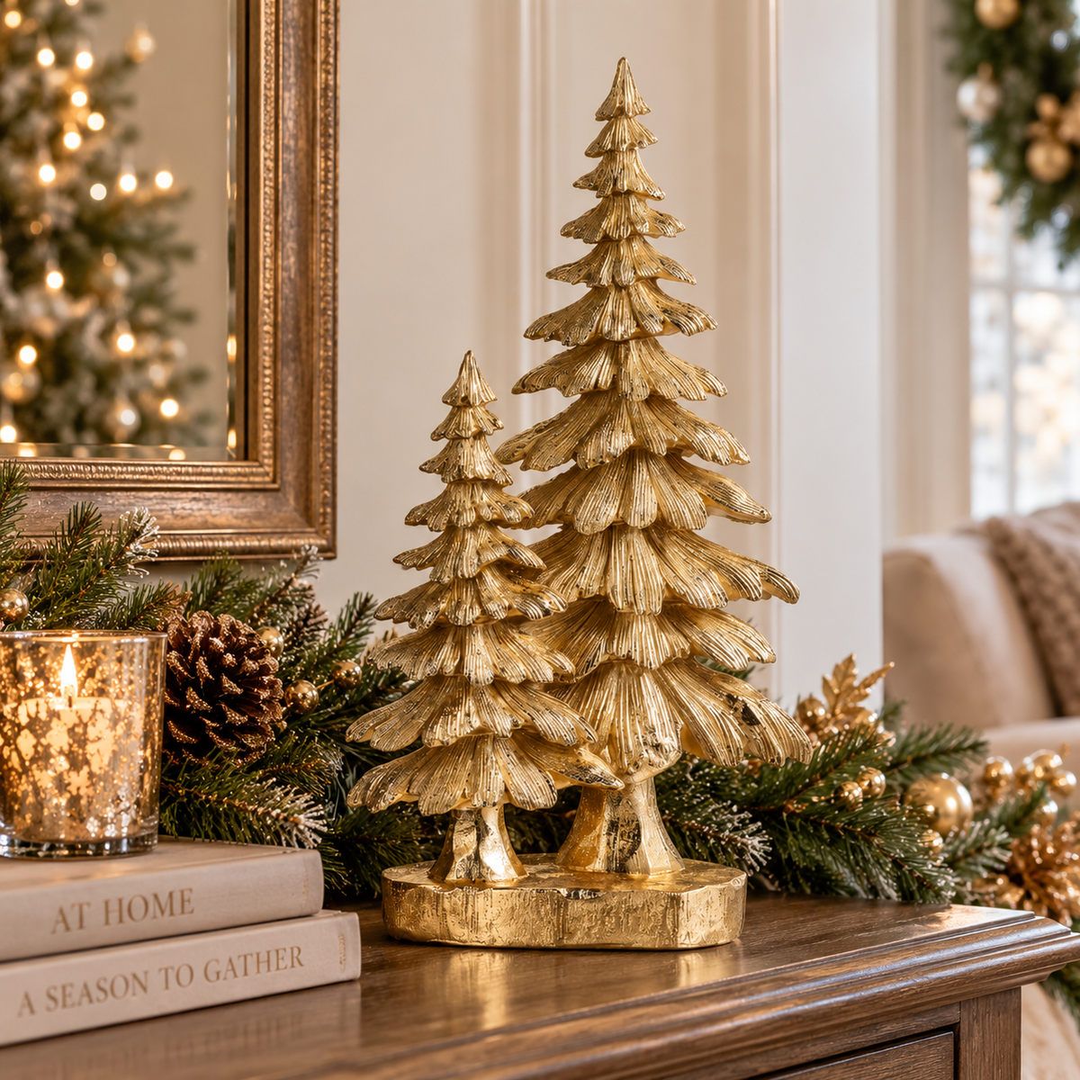 19" Golden Spruce Tree Grove
