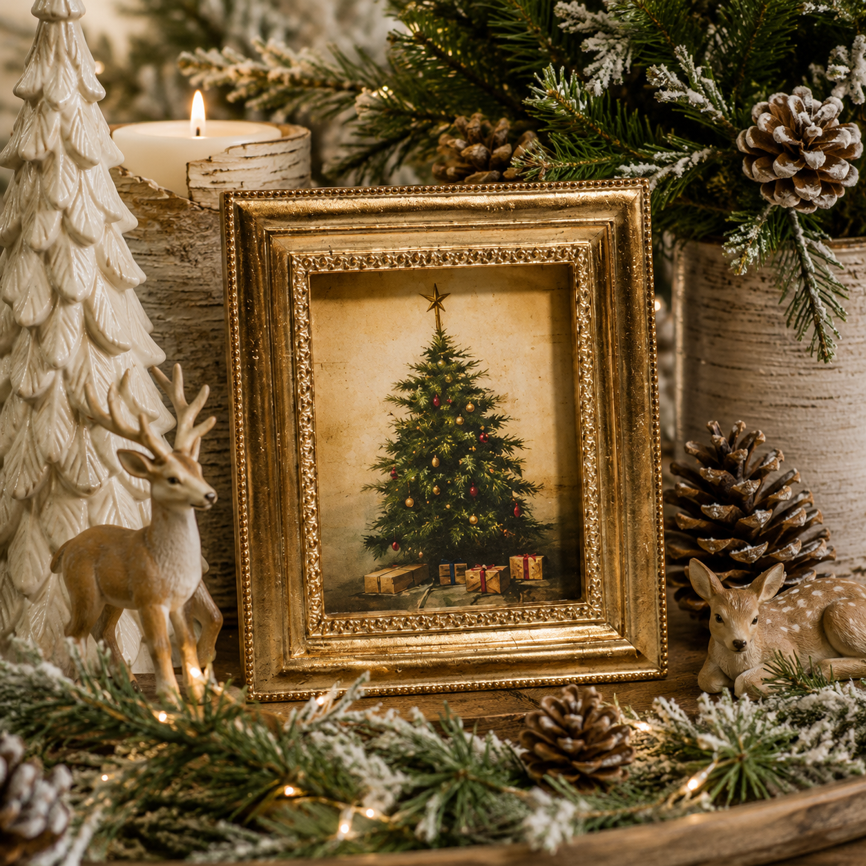 6'' Glided Christmas Framed Art (2-Styles)