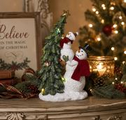 LED Snowmen Decorating Tree