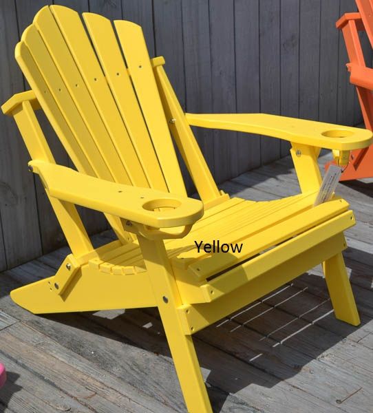 Folding Fan-Back Adirondack Outdoor Chair