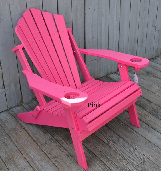 Folding Fan-Back Adirondack Outdoor Chair
