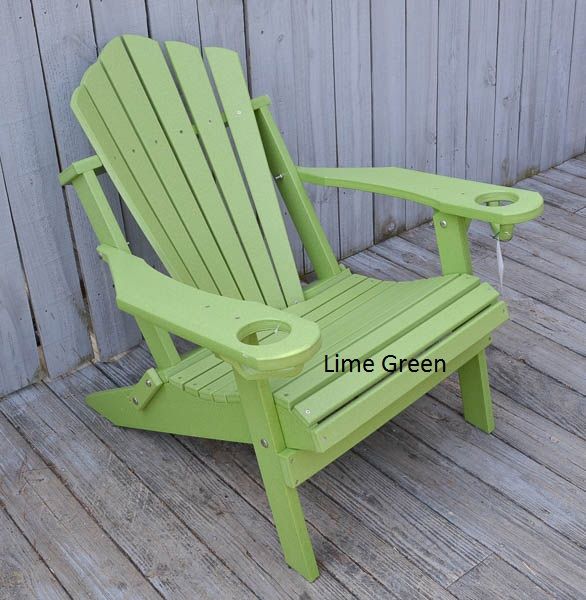 Folding Fan-Back Adirondack Outdoor Chair