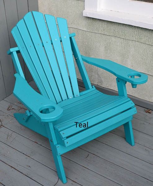 Folding Fan-Back Adirondack Outdoor Chair