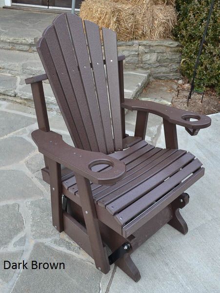 2-ft Fan-Back Glider Outdoor Chair