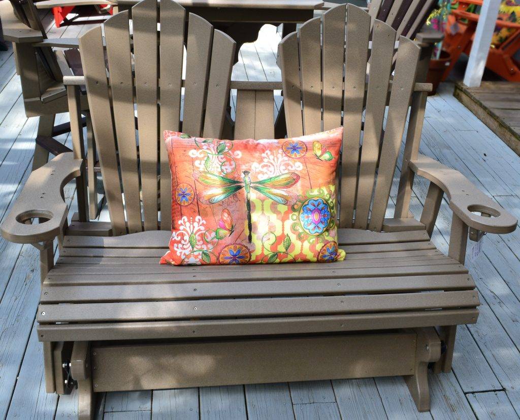 4-ft Fan-Back Glider Outdoor Chair
