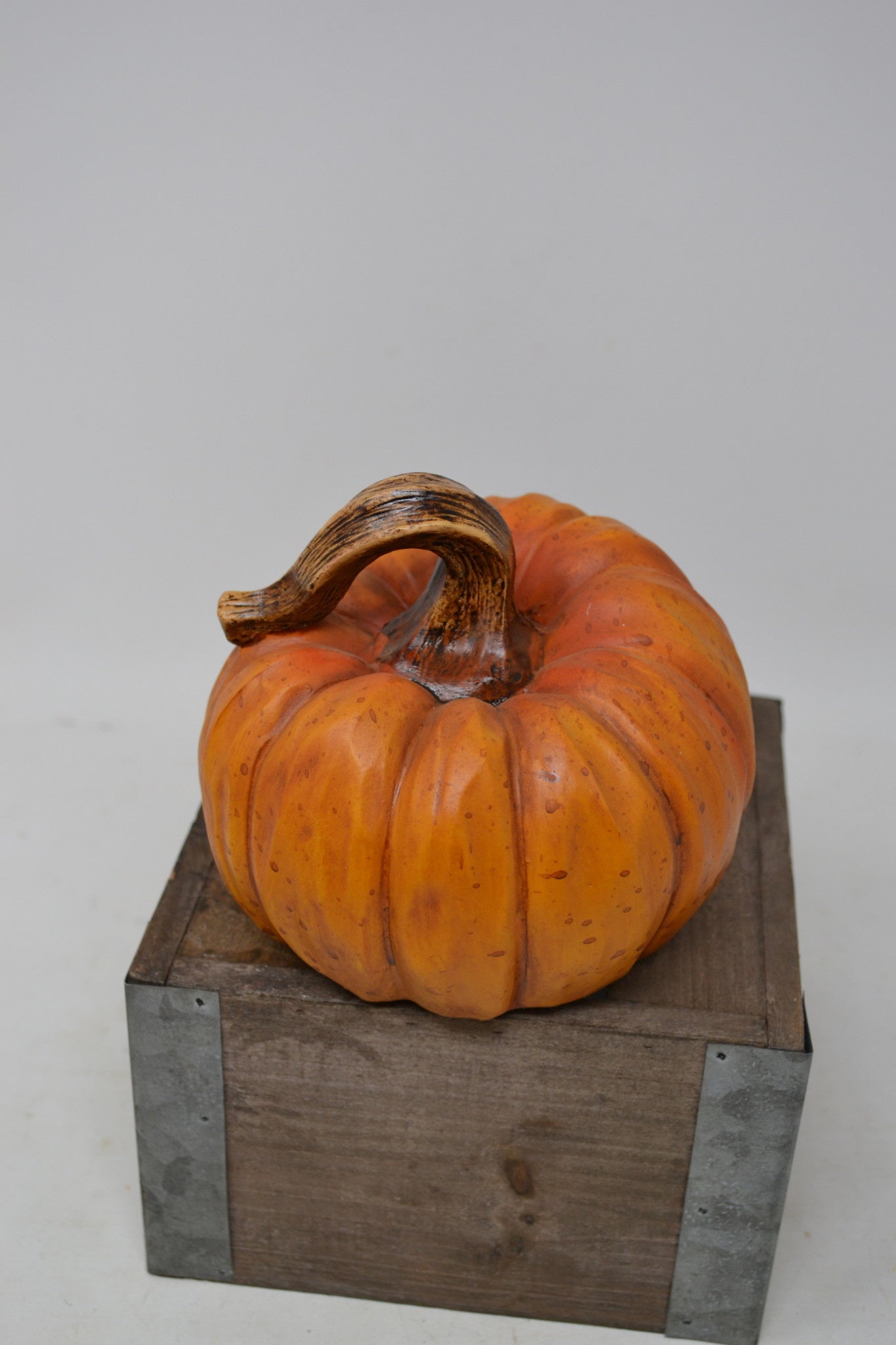 Large Carved Resin Pumpkin (3 Colors)