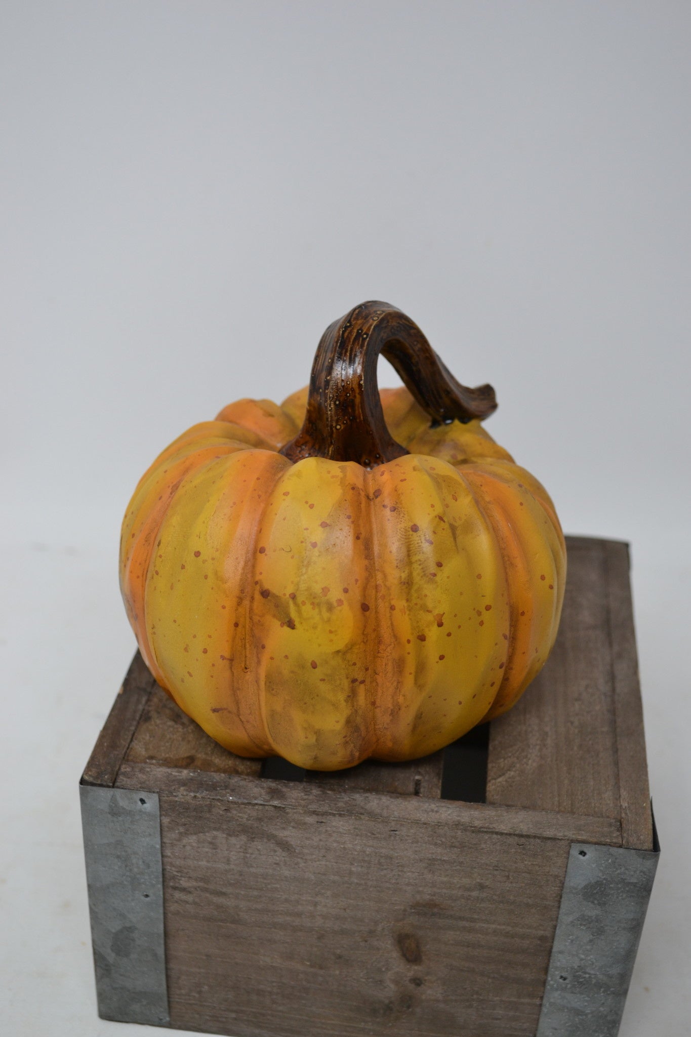 Large Carved Resin Pumpkin (3 Colors)