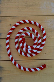 4-ft Wired Velvet Candy Cane Rope