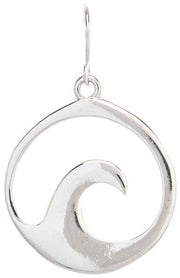 Silver Round Wave Earrings