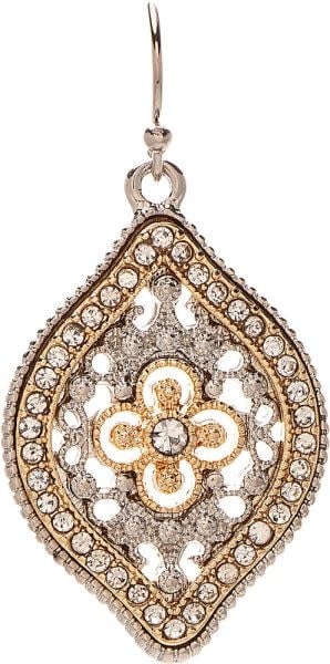 Filligree Ellipse Teardrop Earrings