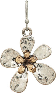 Silver & Gold Floral Earrings
